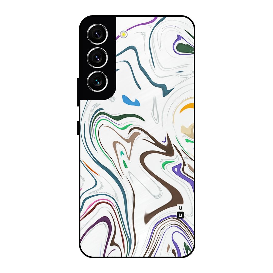 Marbled Printed Art Metal Back Case for Galaxy S22 5G