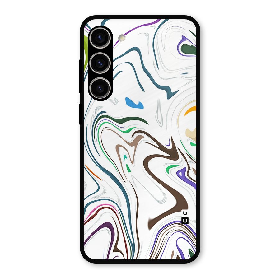 Marbled Printed Art Metal Back Case for Galaxy S23 Plus