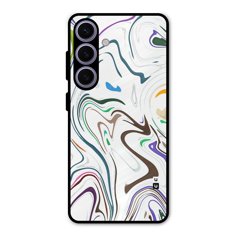 Marbled Printed Art Metal Back Case for Galaxy S24