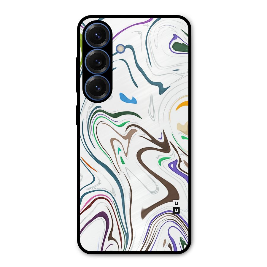 Marbled Printed Art Metal Back Case for Galaxy S25