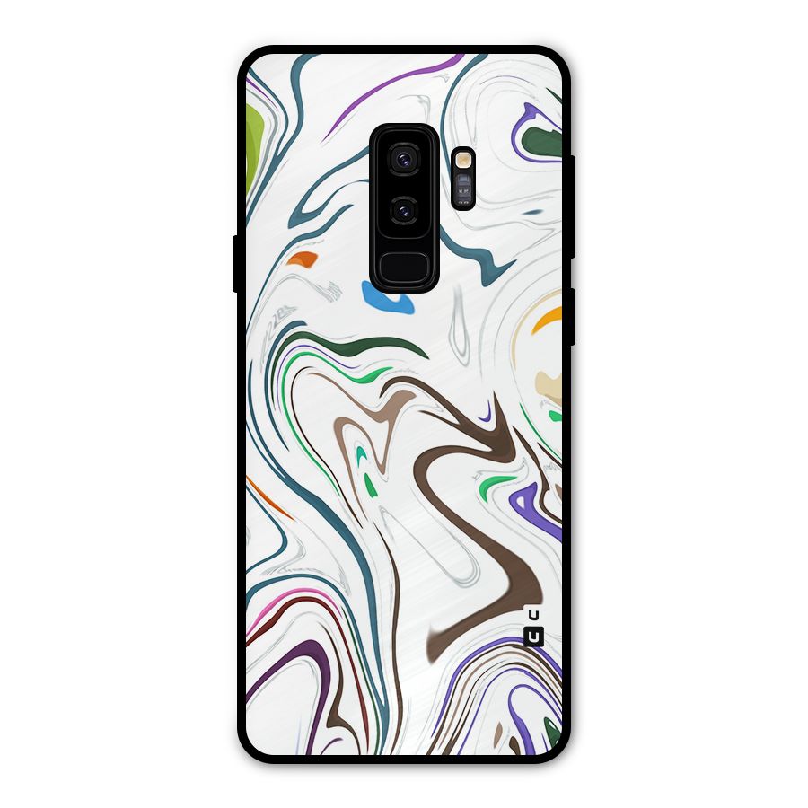 Marbled Printed Art Metal Back Case for Galaxy S9 Plus