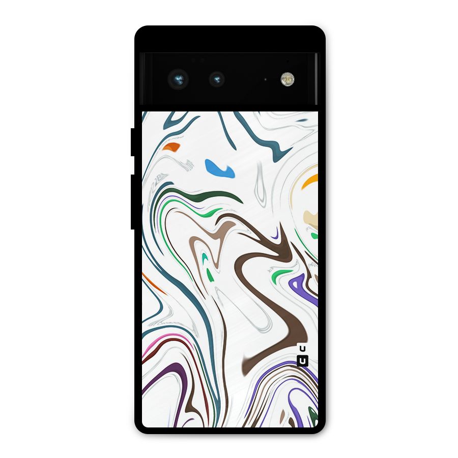 Marbled Printed Art Metal Back Case for Google Pixel 6