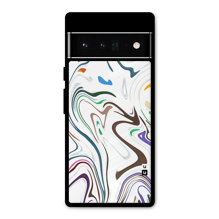 Marbled Printed Art Metal Back Case for Google Pixel 6 Pro