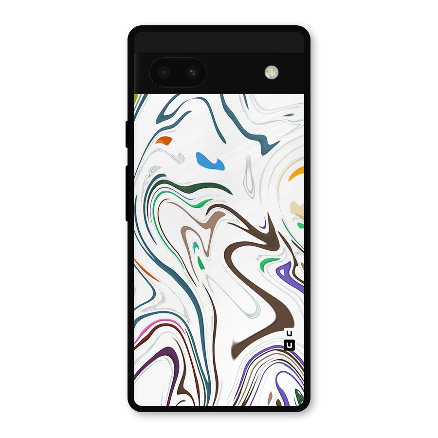 Marbled Printed Art Metal Back Case for Google Pixel 6a
