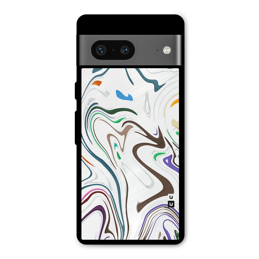 Marbled Printed Art Metal Back Case for Google Pixel 7
