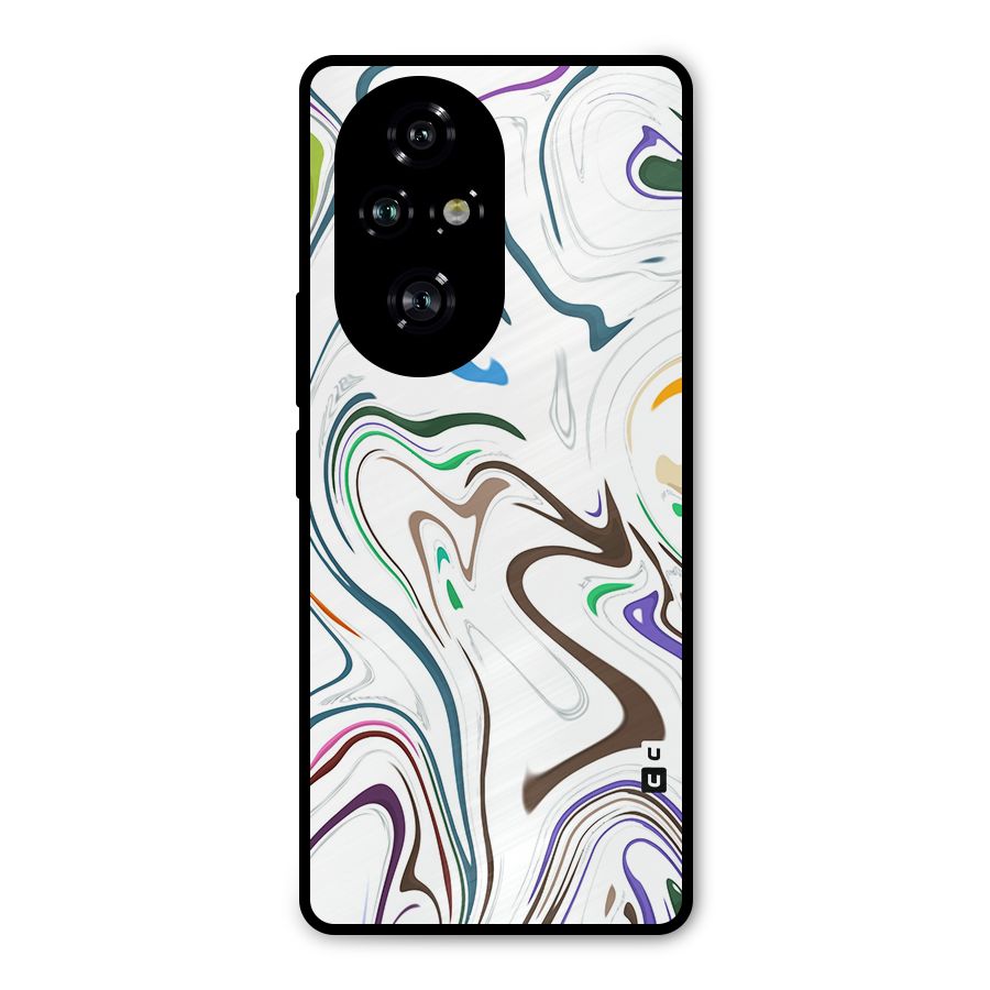 Marbled Printed Art Metal Back Case for Honor 200 Pro