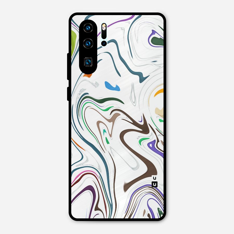 Marbled Printed Art Metal Back Case for Huawei P30 Pro