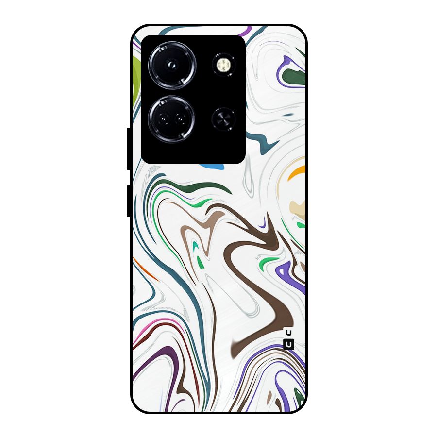 Marbled Printed Art Metal Back Case for Infinix Note 30 5G