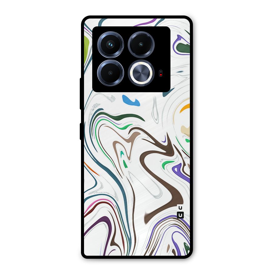 Marbled Printed Art Metal Back Case for Infinix Note 40 5G