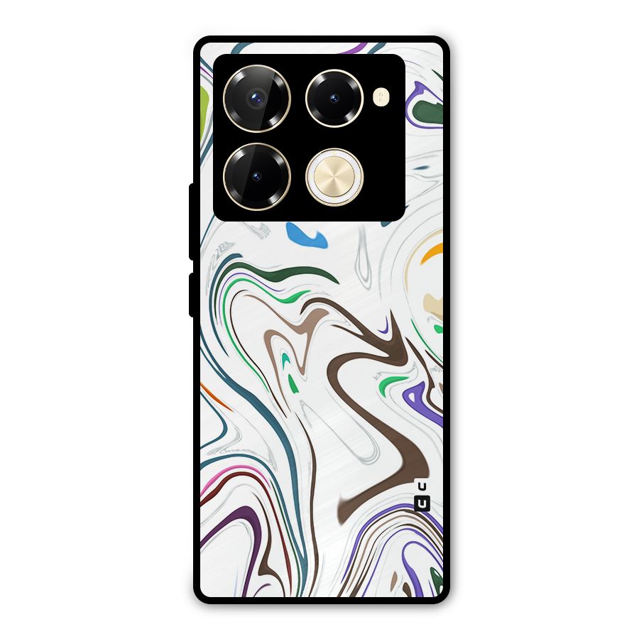 Marbled Printed Art Metal Back Case for Infinix Note 40 Pro Plus