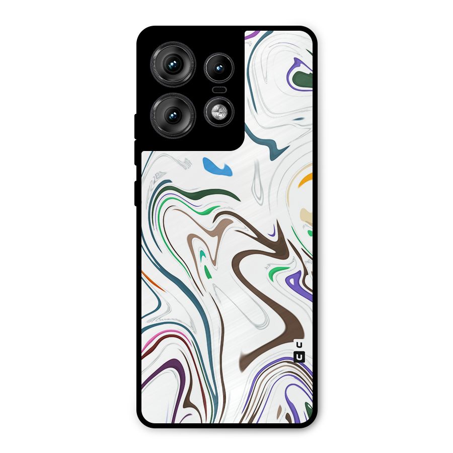 Marbled Printed Art Metal Back Case for Motorola Edge 50 Pro