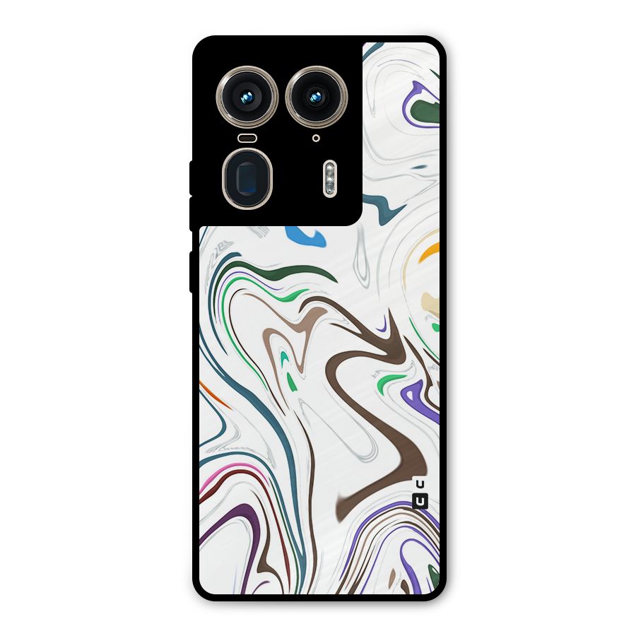 Marbled Printed Art Metal Back Case for Motorola Edge 50 Ultra