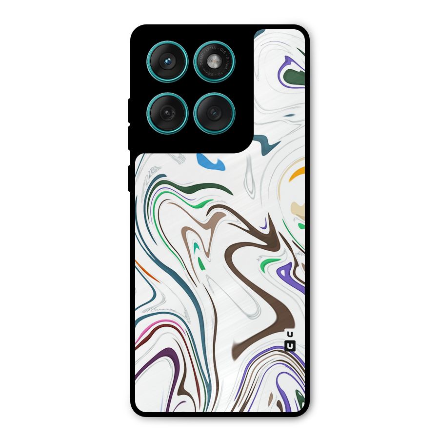 Marbled Printed Art Metal Back Case for Motorola Edge 60