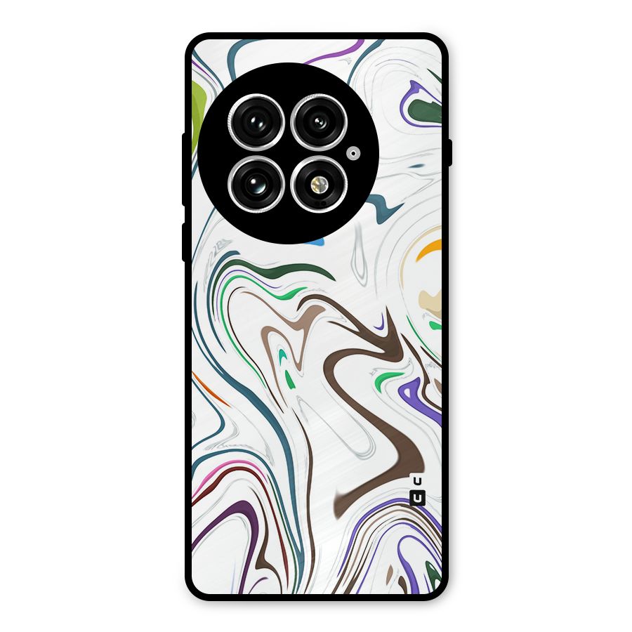 Marbled Printed Art Metal Back Case for OnePlus 13