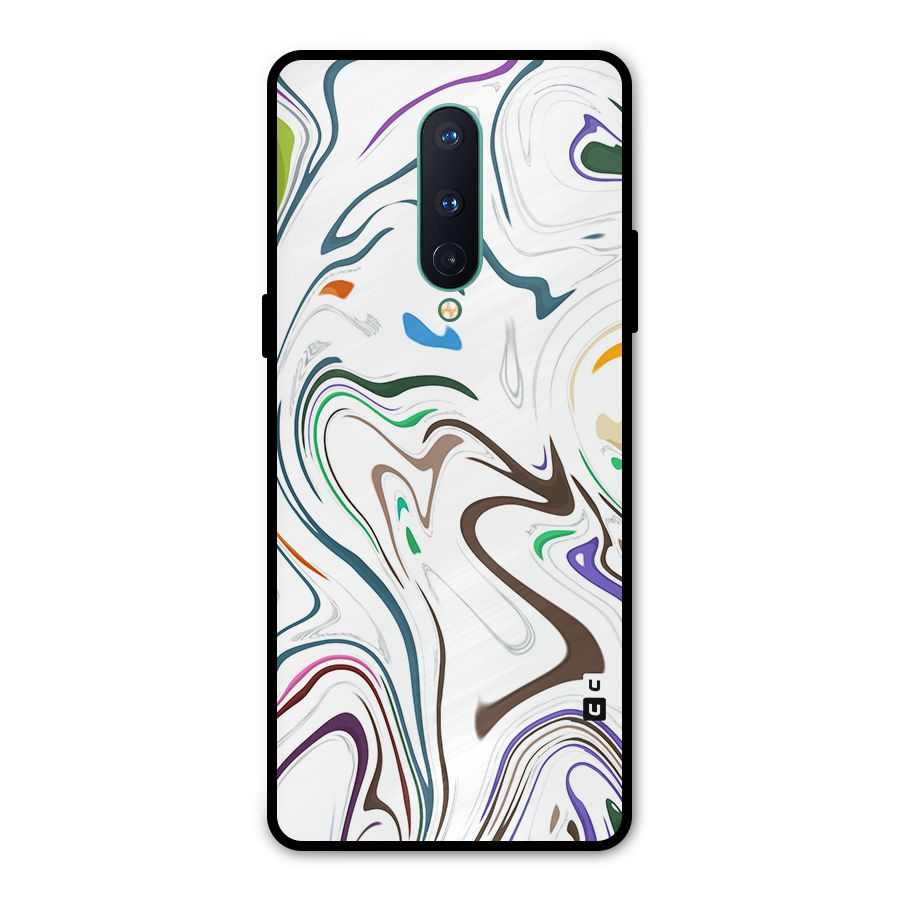 Marbled Printed Art Metal Back Case for OnePlus 8