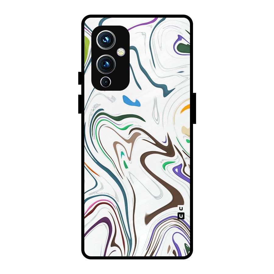 Marbled Printed Art Metal Back Case for OnePlus 9