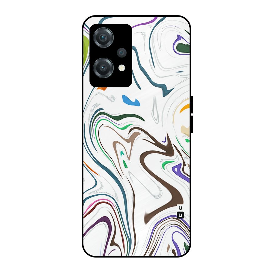 Marbled Printed Art Metal Back Case for OnePlus Nord CE 2 Lite 5G