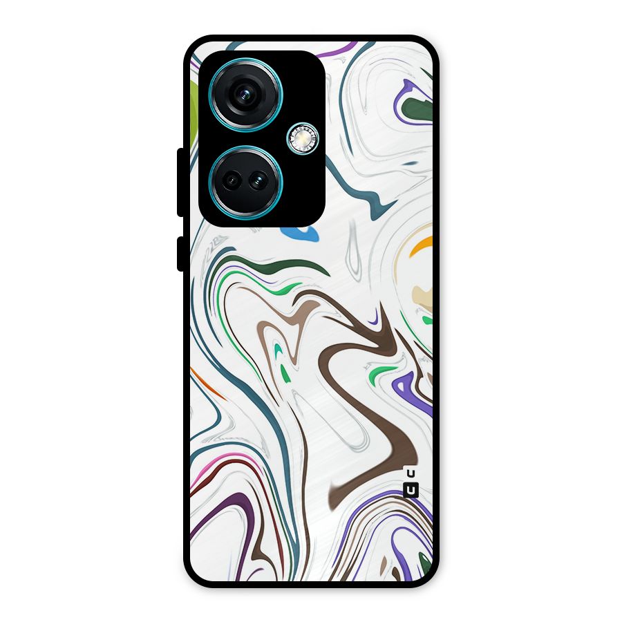 Marbled Printed Art Metal Back Case for OnePlus Nord CE 3 5G