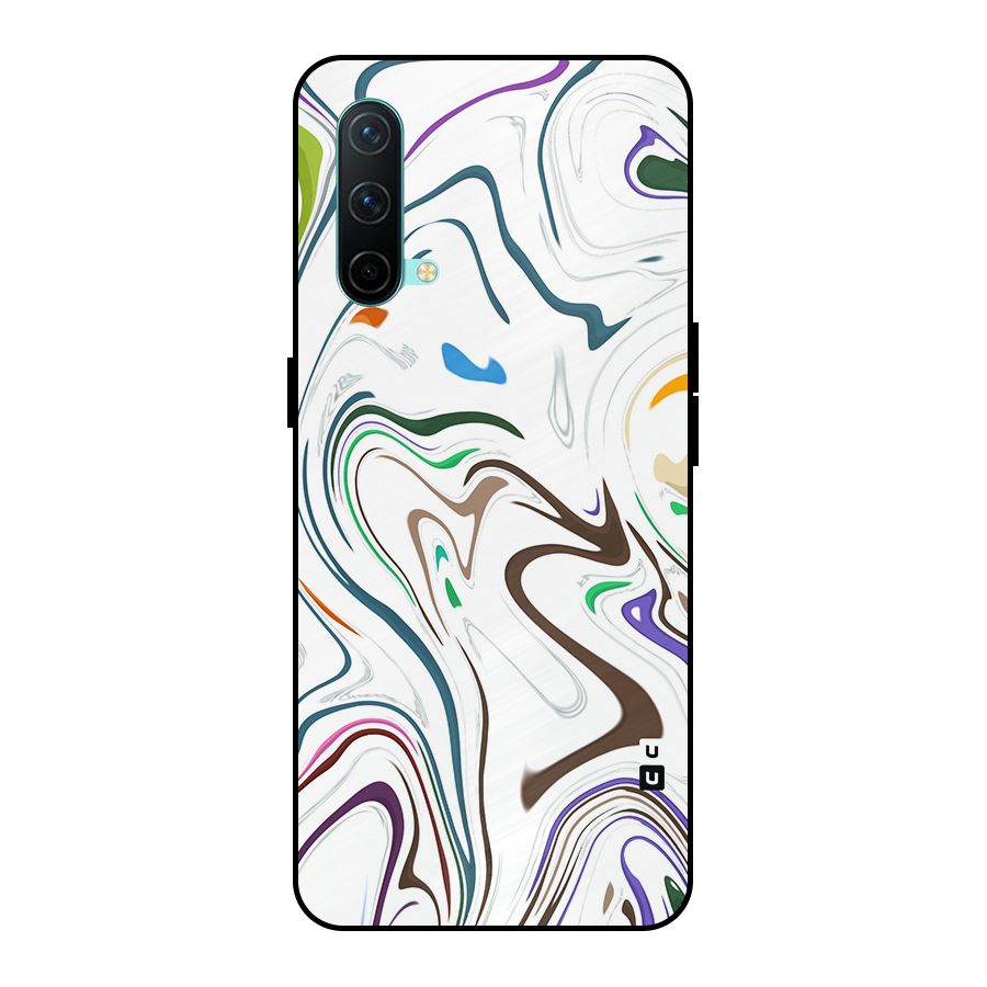 Marbled Printed Art Metal Back Case for OnePlus Nord CE 5G