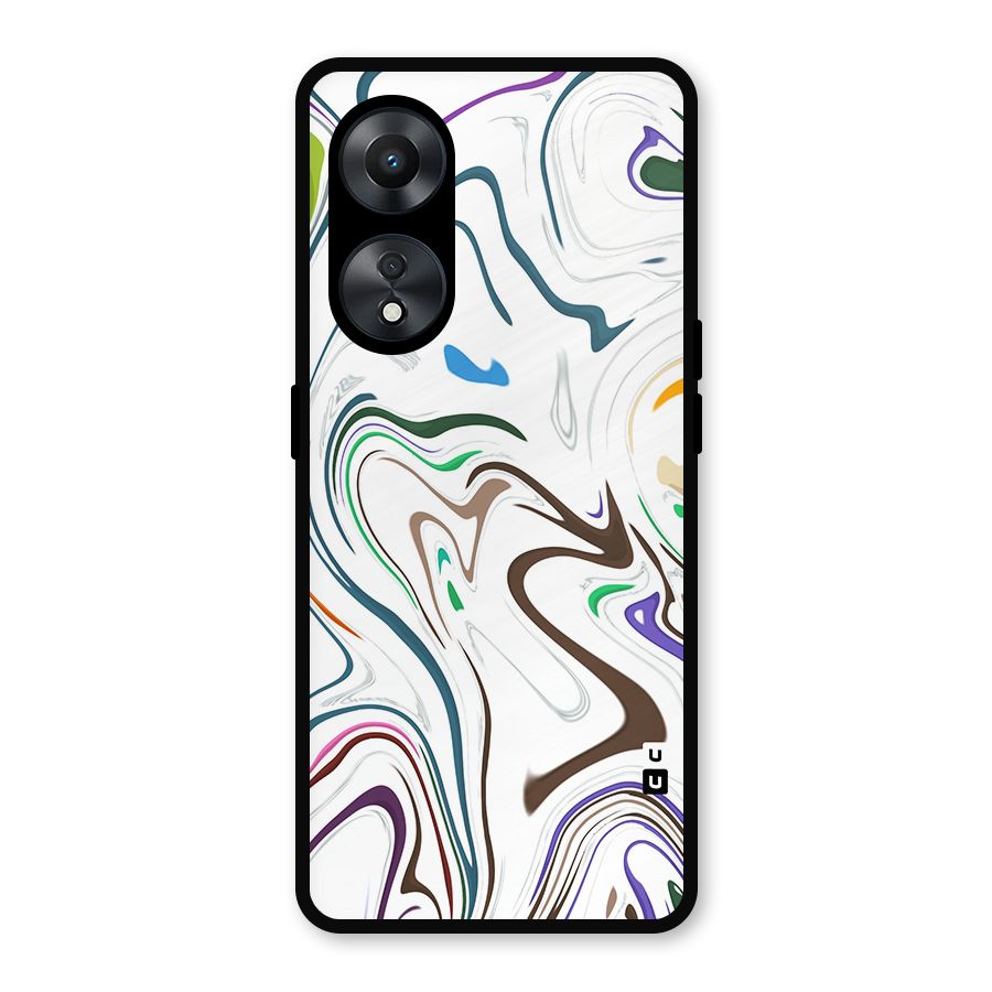 Marbled Printed Art Metal Back Case for Oppo A78