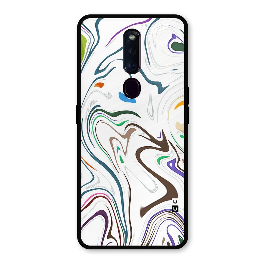 Marbled Printed Art Metal Back Case for Oppo F11 Pro