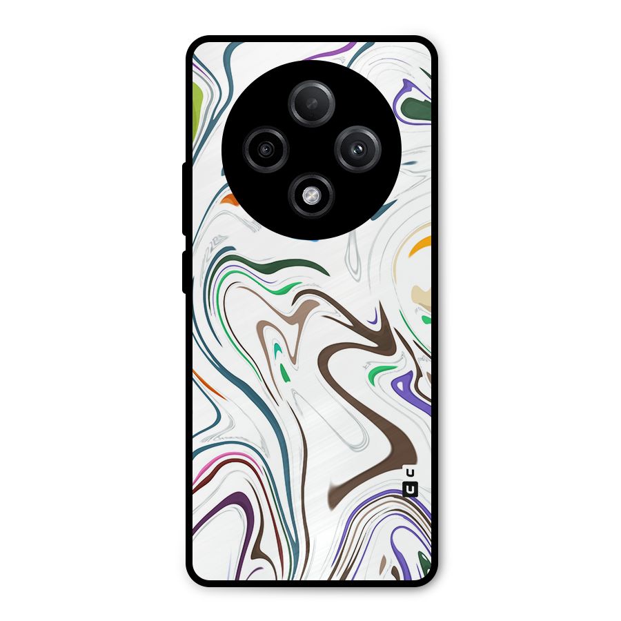 Marbled Printed Art Metal Back Case for Oppo F27 Pro Plus