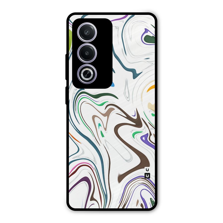 Marbled Printed Art Metal Back Case for Oppo K12x