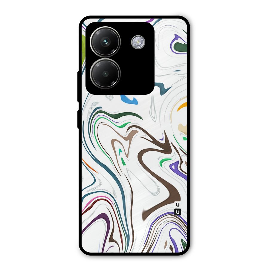 Marbled Printed Art Metal Back Case for Poco M7 Pro 5G