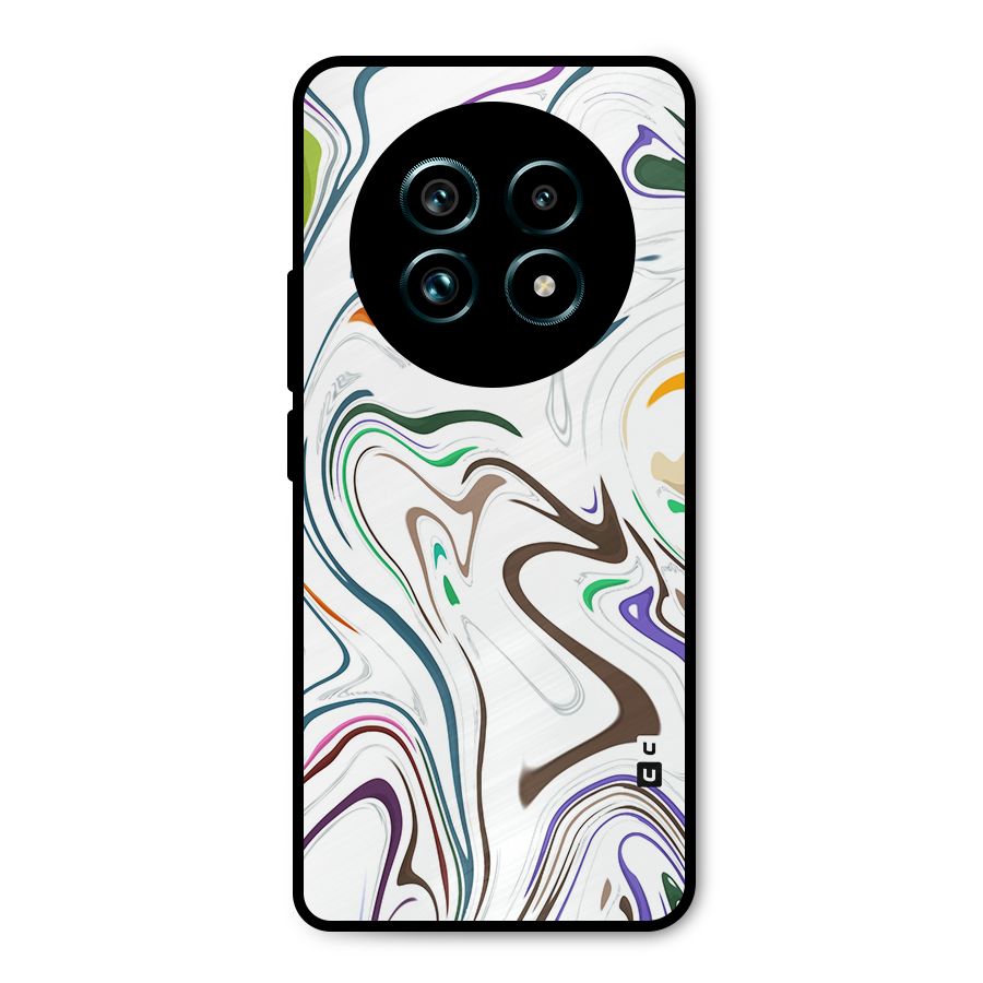 Marbled Printed Art Metal Back Case for Realme 13 Pro Plus