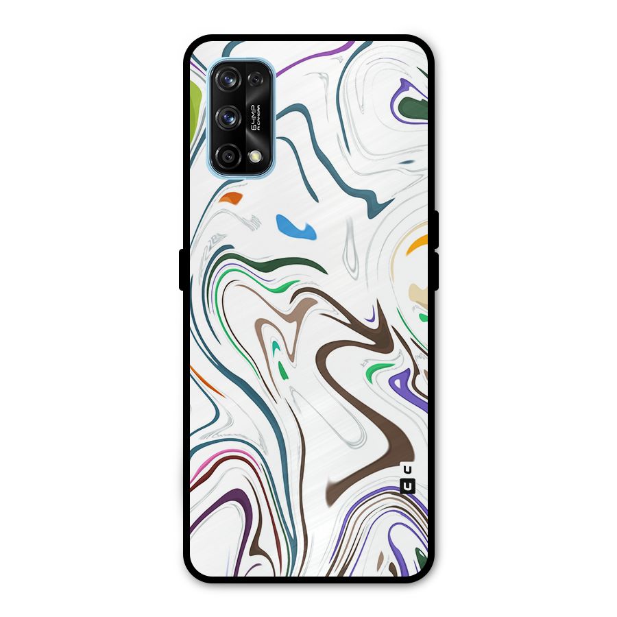 Marbled Printed Art Metal Back Case for Realme 7 Pro