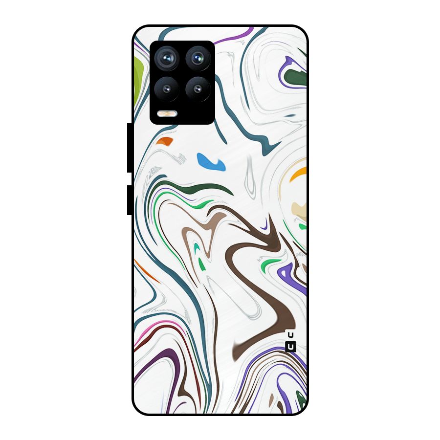Marbled Printed Art Metal Back Case for Realme 8 Pro
