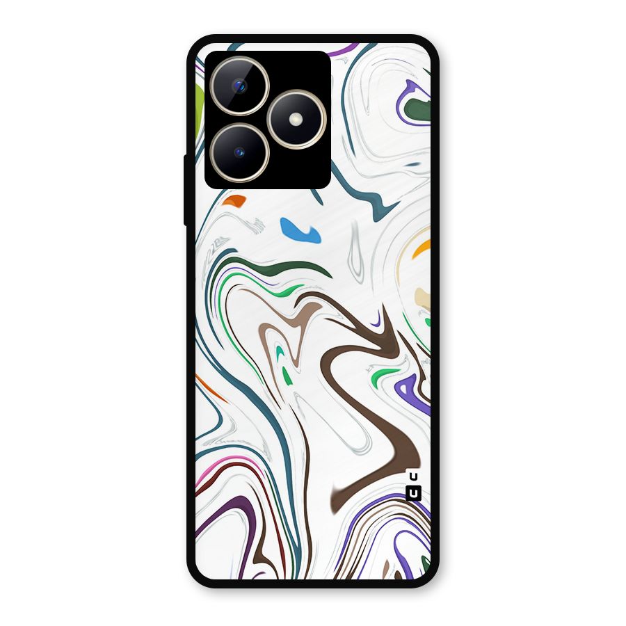 Marbled Printed Art Metal Back Case for Realme C53