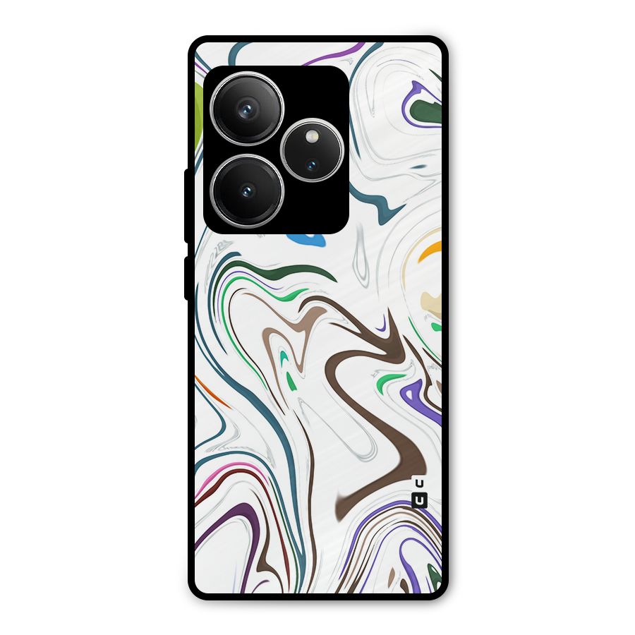Marbled Printed Art Metal Back Case for Realme GT 6