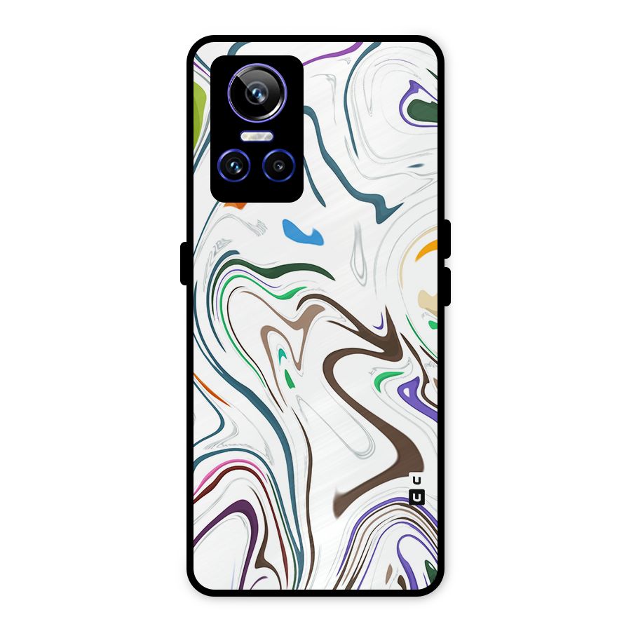 Marbled Printed Art Metal Back Case for Realme GT Neo 3