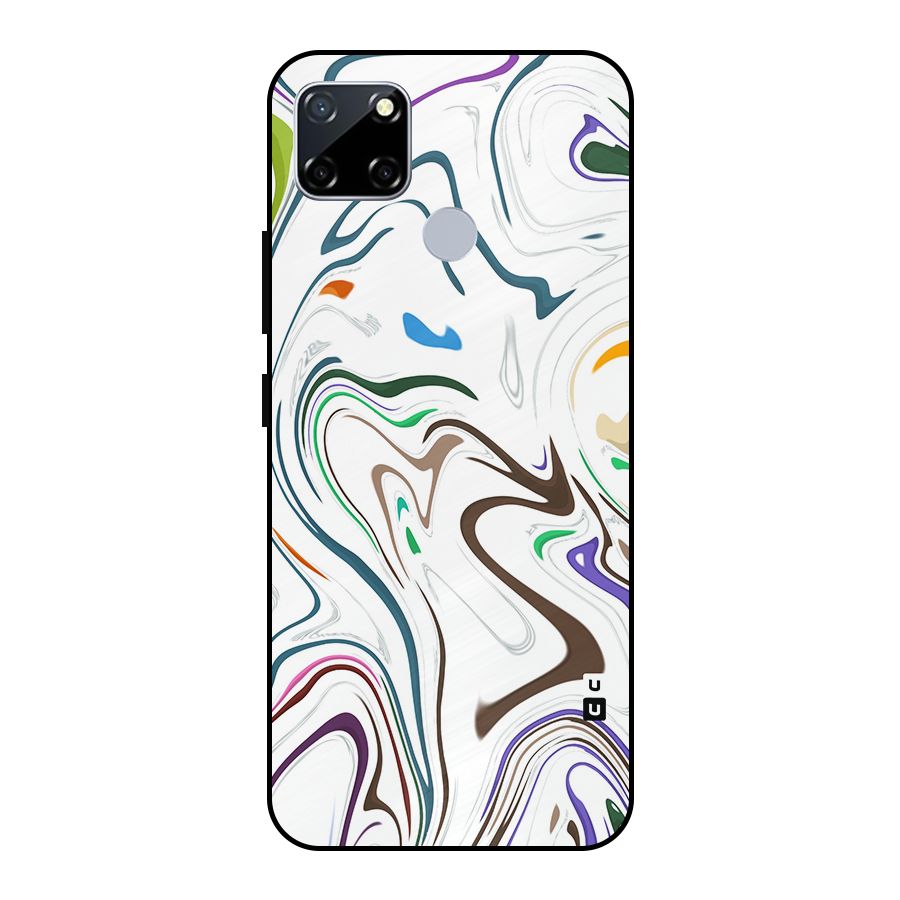 Marbled Printed Art Metal Back Case for Realme Narzo 20