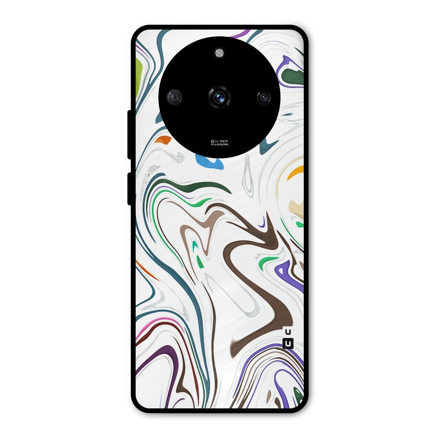 Marbled Printed Art Metal Back Case for Realme Narzo 60 5G