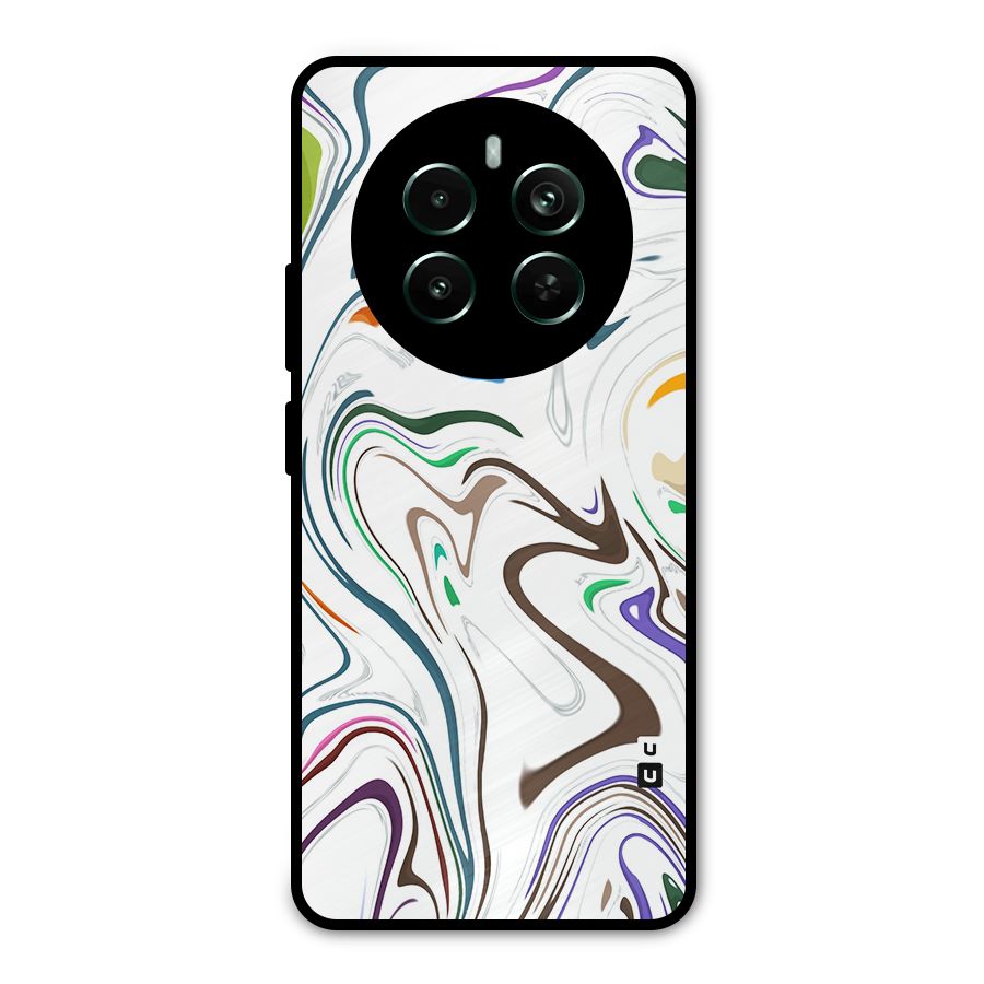 Marbled Printed Art Metal Back Case for Realme Narzo 70 Pro
