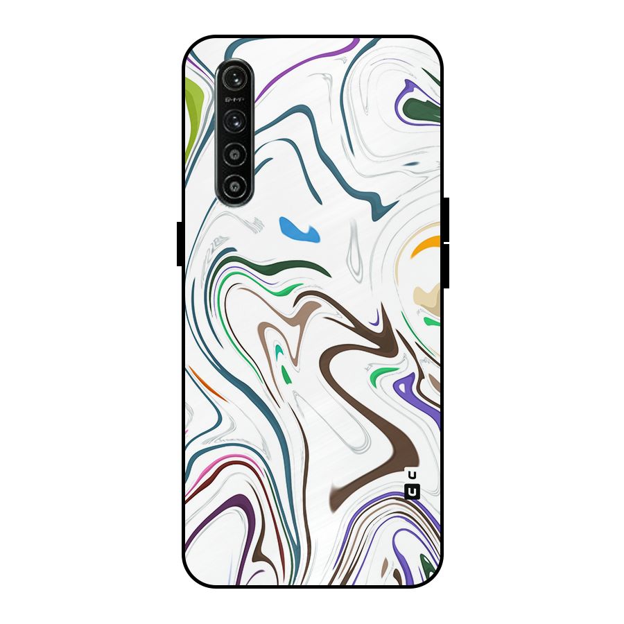 Marbled Printed Art Metal Back Case for Realme XT