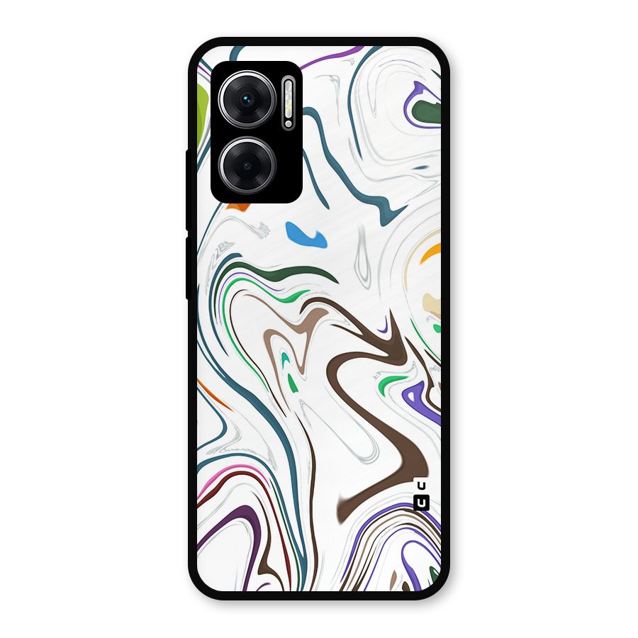 Marbled Printed Art Metal Back Case for Redmi 11 Prime 5G
