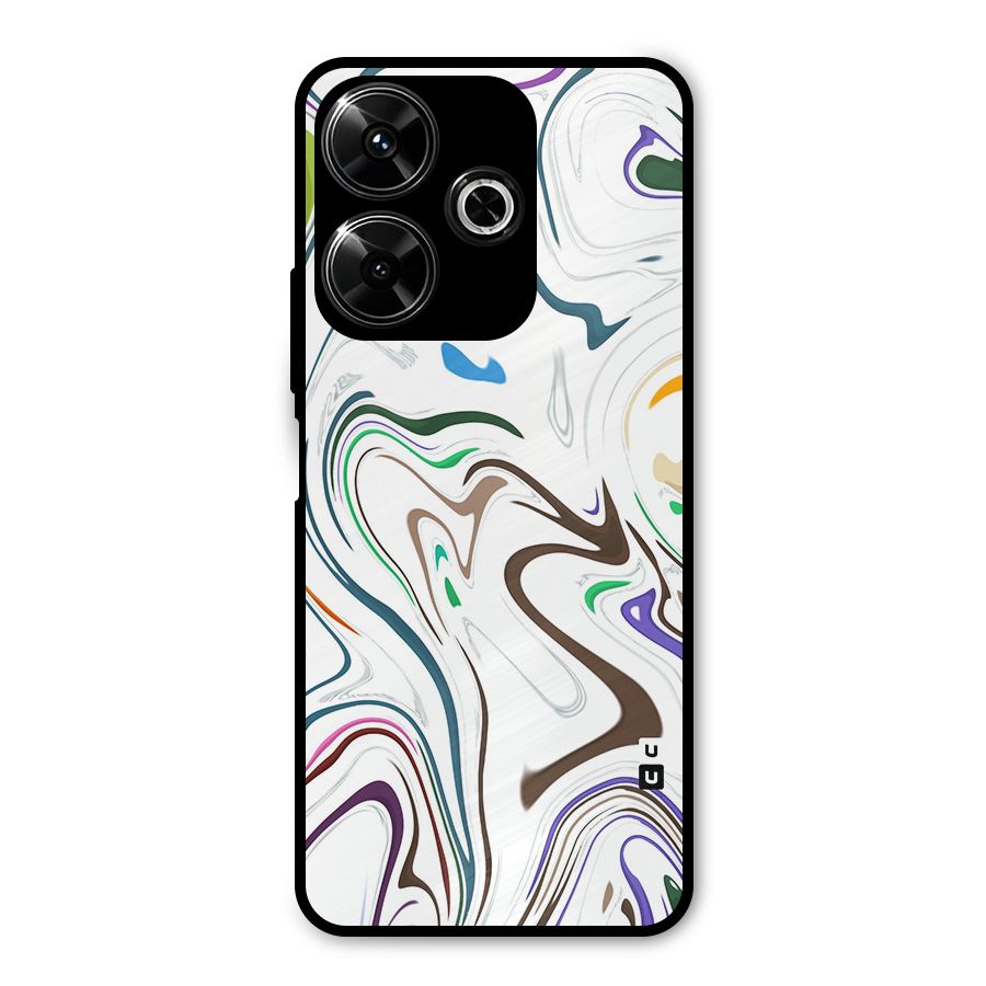 Marbled Printed Art Metal Back Case for Redmi 13 5G