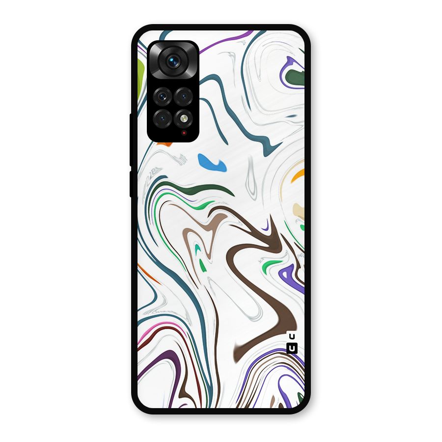 Marbled Printed Art Metal Back Case for Redmi Note 11
