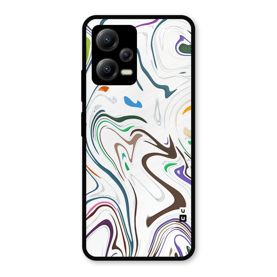 Marbled Printed Art Metal Back Case for Redmi Note 12 5G