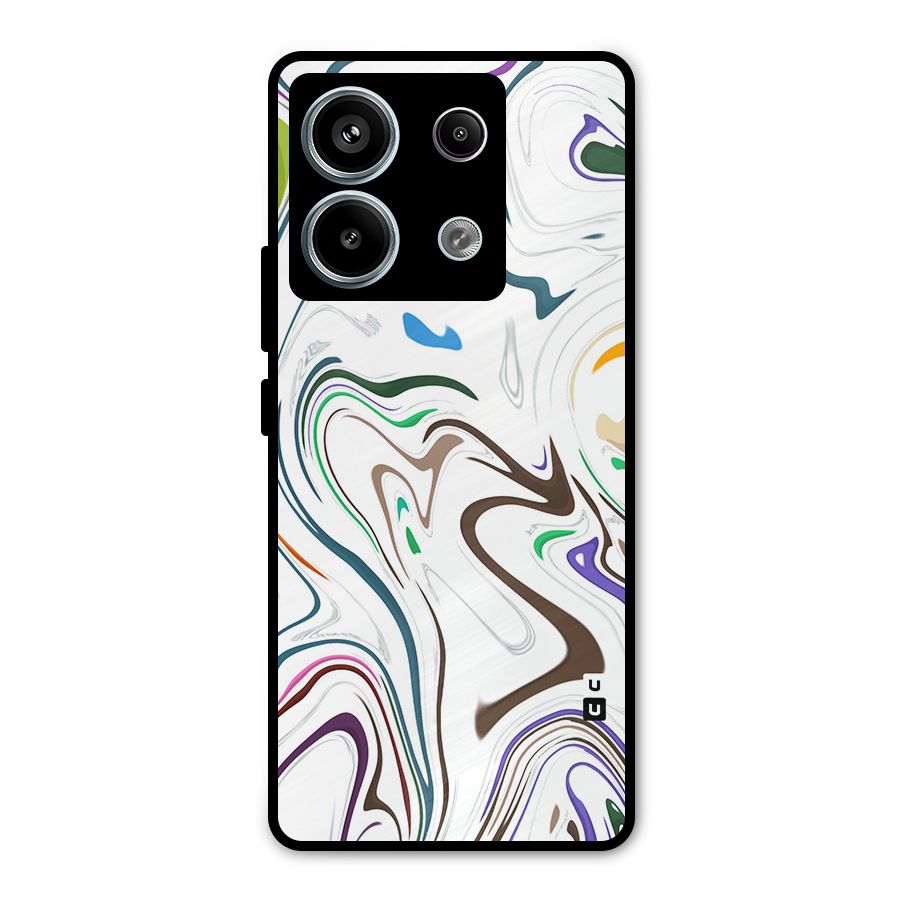 Marbled Printed Art Metal Back Case for Redmi Note 13 Pro 5G