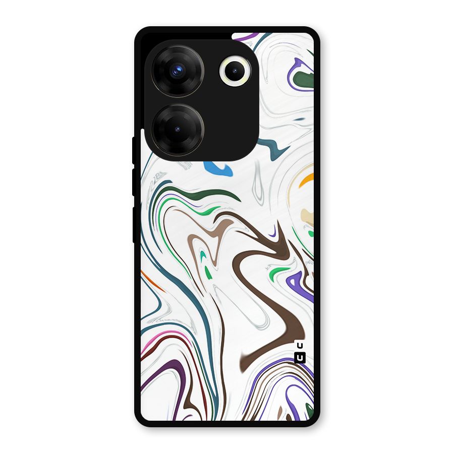 Marbled Printed Art Metal Back Case for Tecno Camon 20 Pro