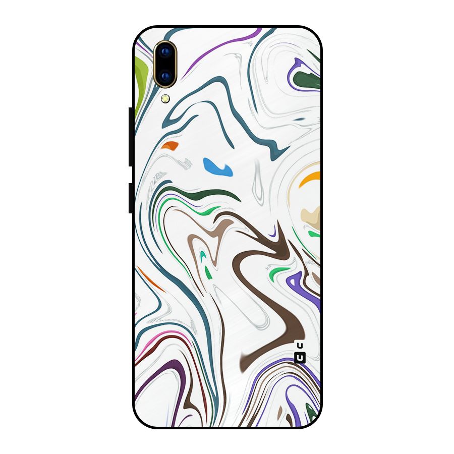 Marbled Printed Art Metal Back Case for Vivo V11 Pro