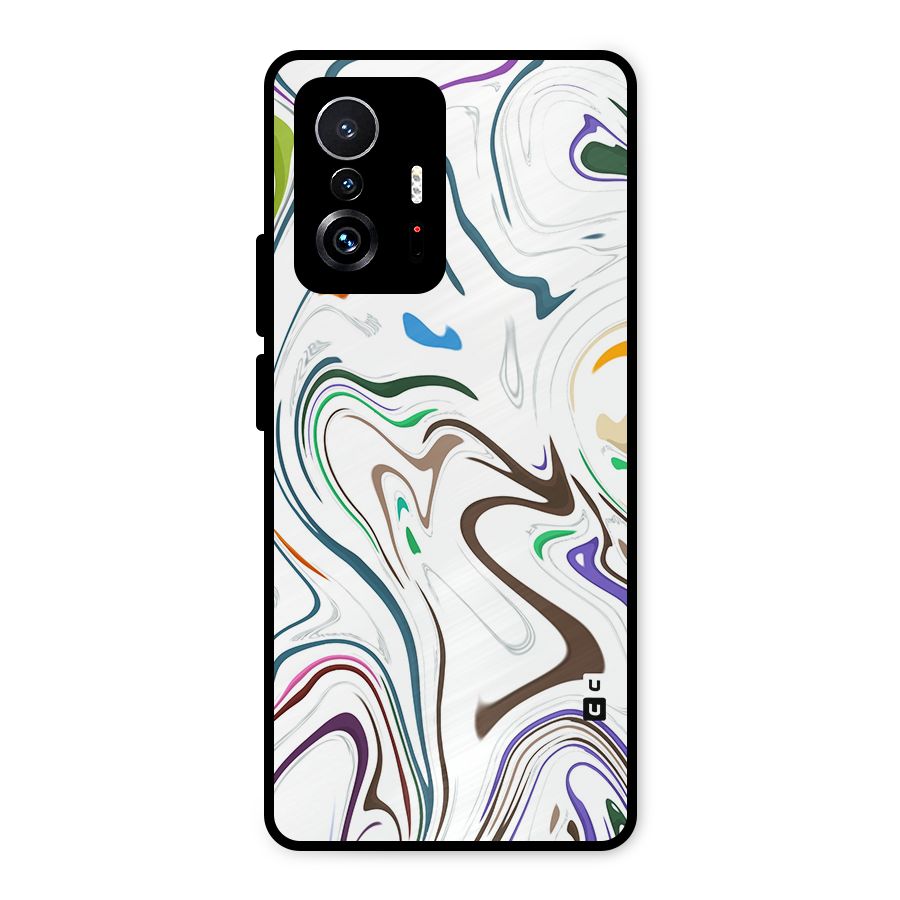 Marbled Printed Art Metal Back Case for Xiaomi 11T Pro