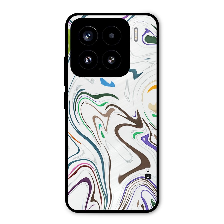 Marbled Printed Art Metal Back Case for Xiaomi 15