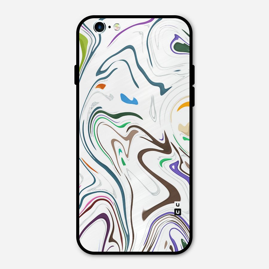 Marbled Printed Art Metal Back Case for iPhone 6 6s