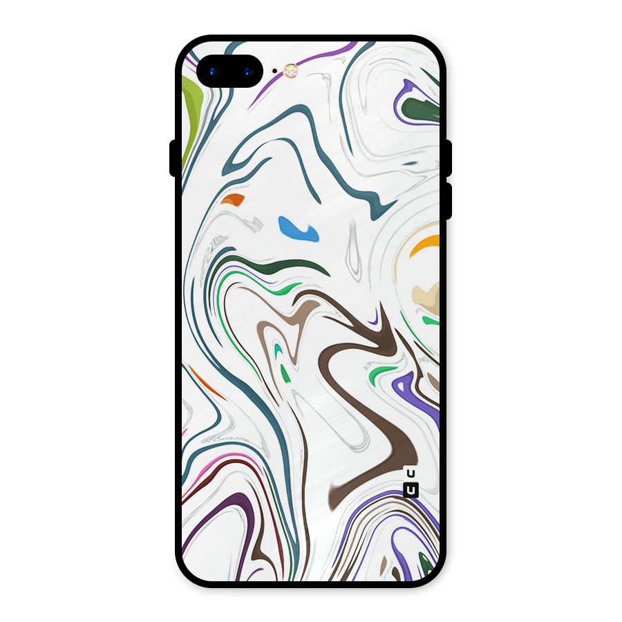 Marbled Printed Art Metal Back Case for iPhone 8 Plus