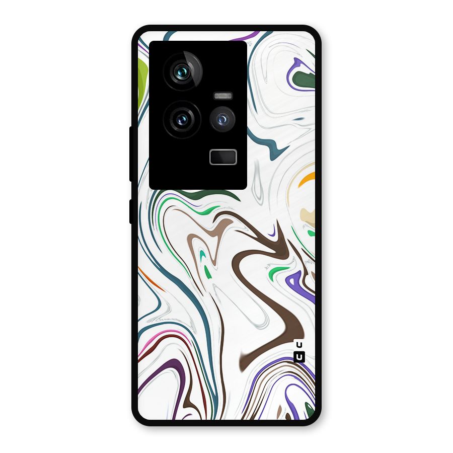 Marbled Printed Art Metal Back Case for iQOO 11 5G